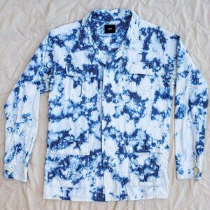 BDG Urban Outfitters tiedye task work chore utility field jacket coat blue white